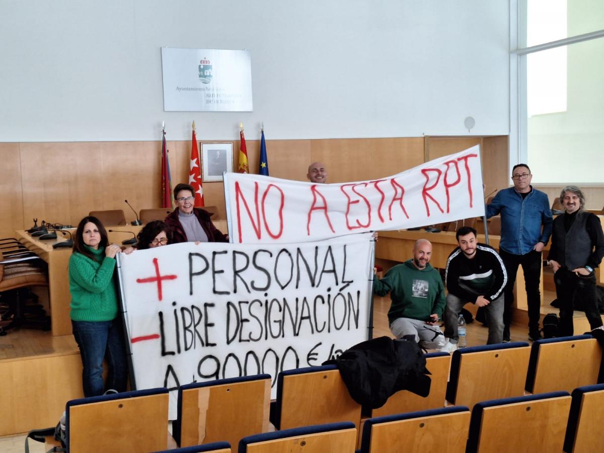 Miembros del Comit de Empresa del Ayto. de San Fernando de Henares se movilizan contra la modificacin injusta de la RPT
