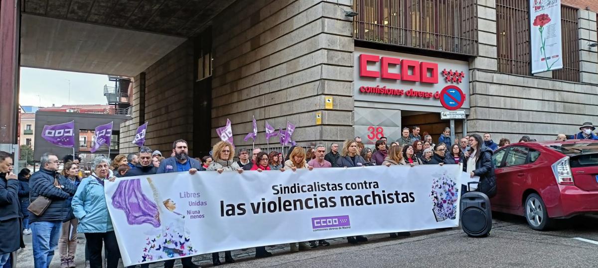CCOO de Madrid vuelve a mostrar su repulsa ante los nuevos asesinatos machistas en 2024